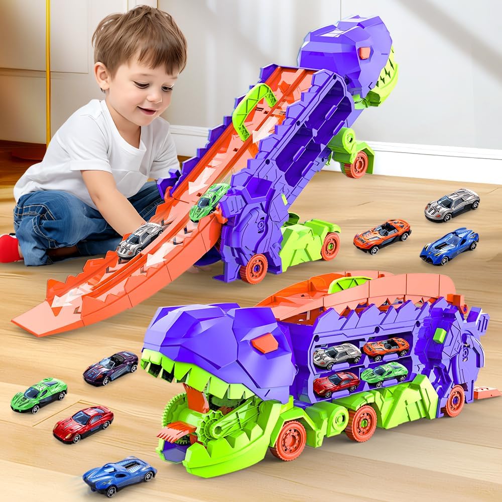 Speelgoed Dino Garou Voertuig met Racecircuit