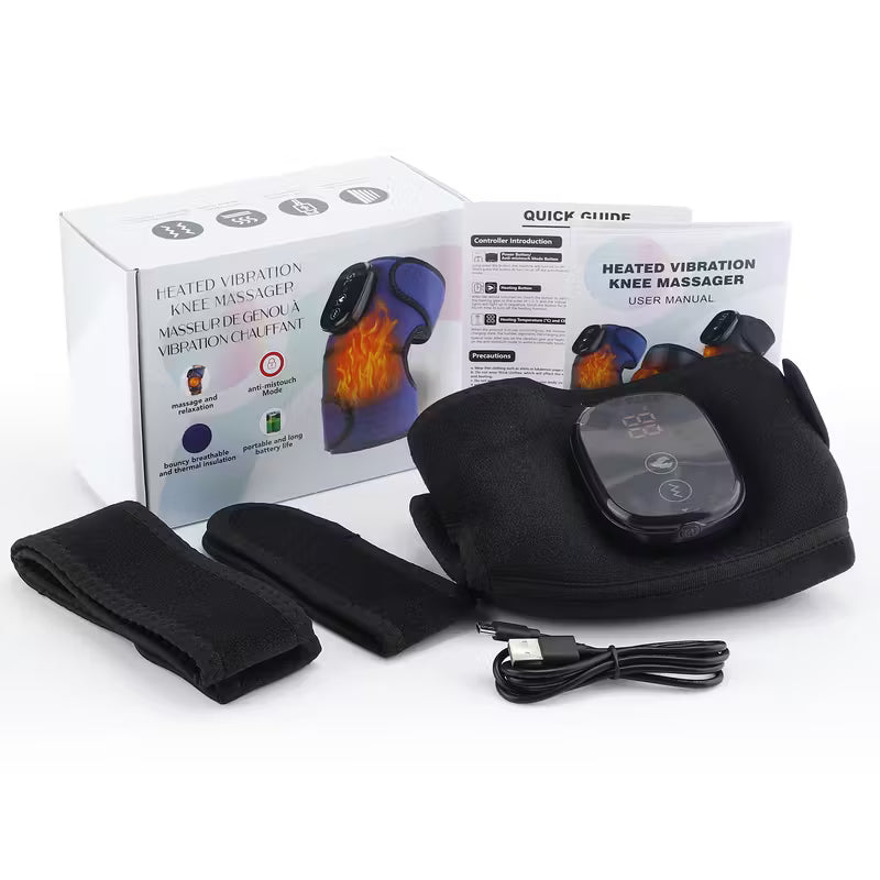 ThermaFlex™ – Verwarmende kniebandage met vibratie voor knie, elleboog en schouder