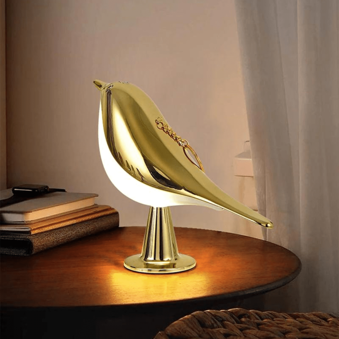 Elegante tafellamp met vogelontwerp
