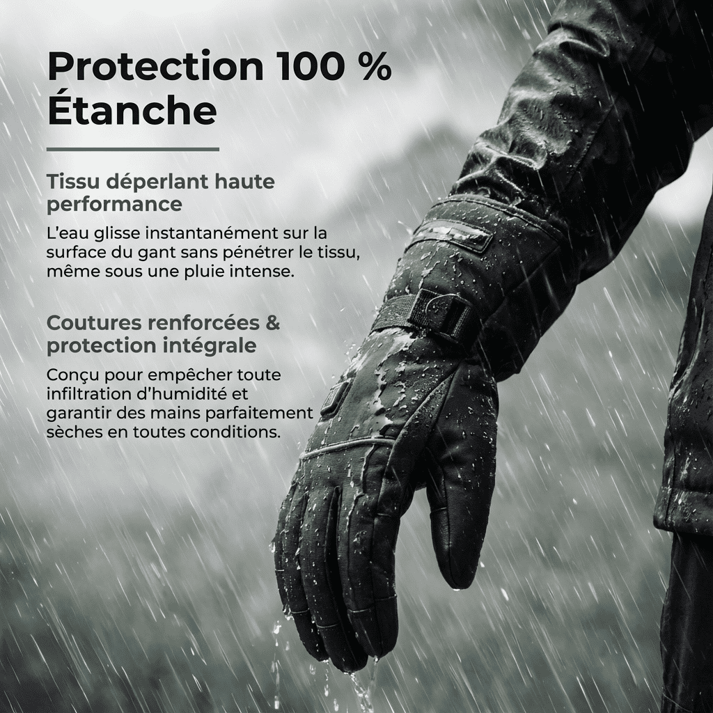 Gants chauffants rechargeables à batterie intégrée