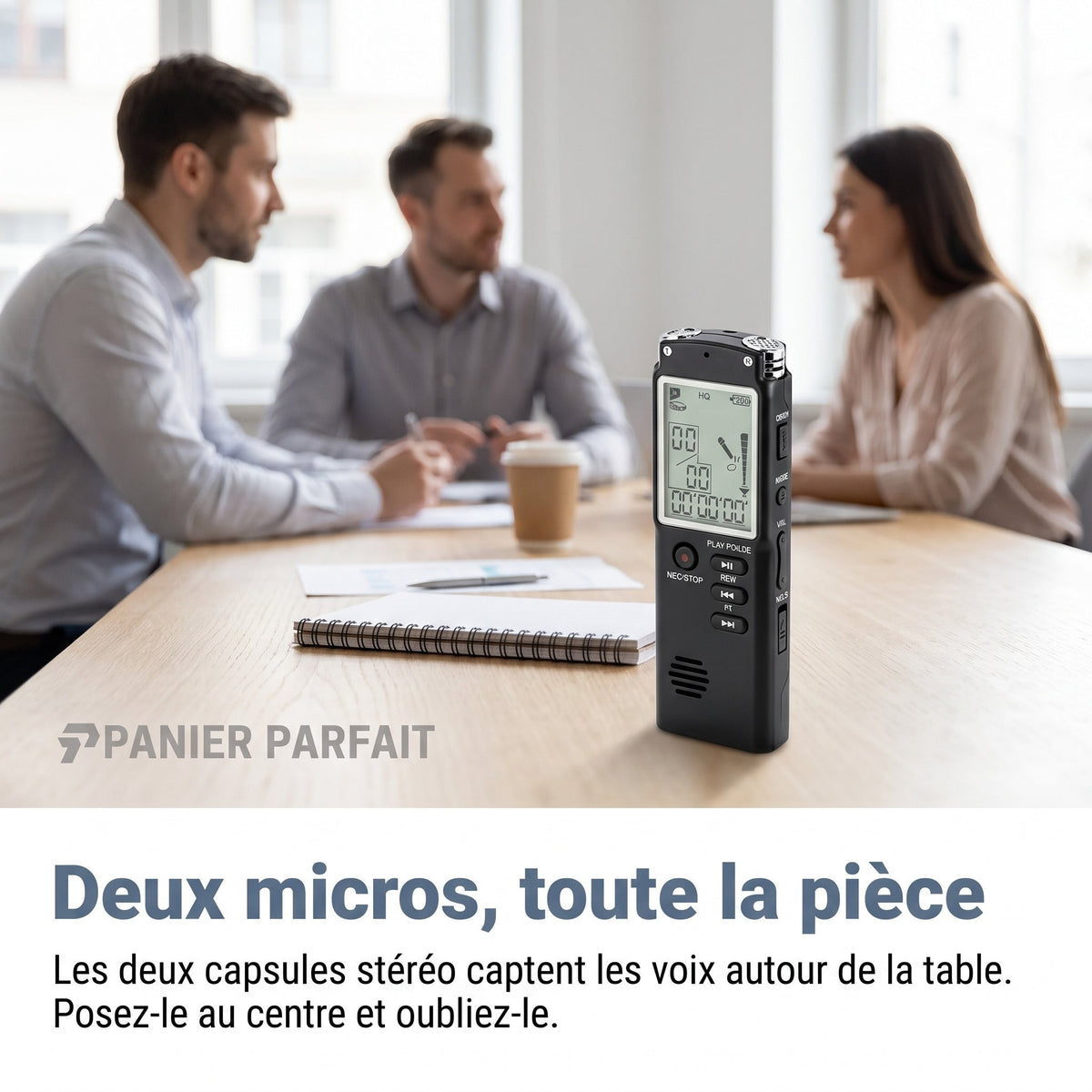Dictaphone numérique portable à enregistrement vocal