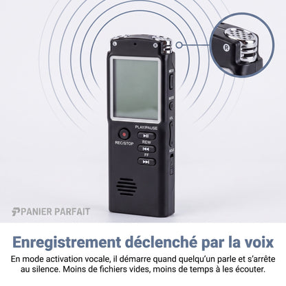 Dictaphone numérique portable à enregistrement vocal