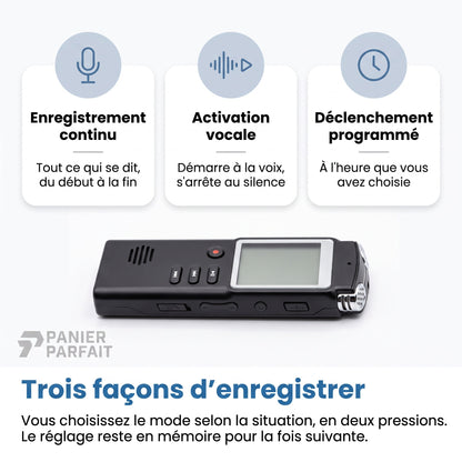 Dictaphone numérique portable à enregistrement vocal