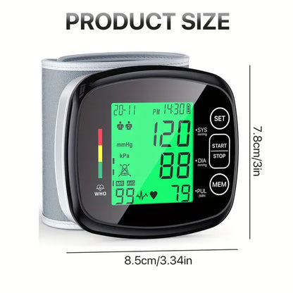 Vitapulse™ – Automatische polsbloeddrukmeter met groot LCD-scherm