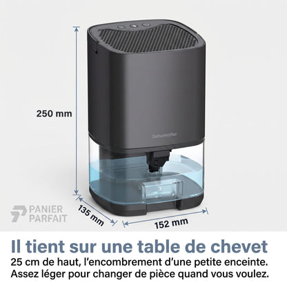Déshumidificateur silencieux 2 en 1 pour air intérieur