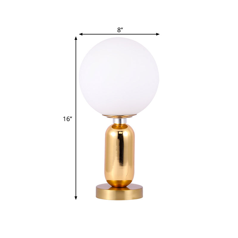 Lampe moderne en verre boule avec socle métal