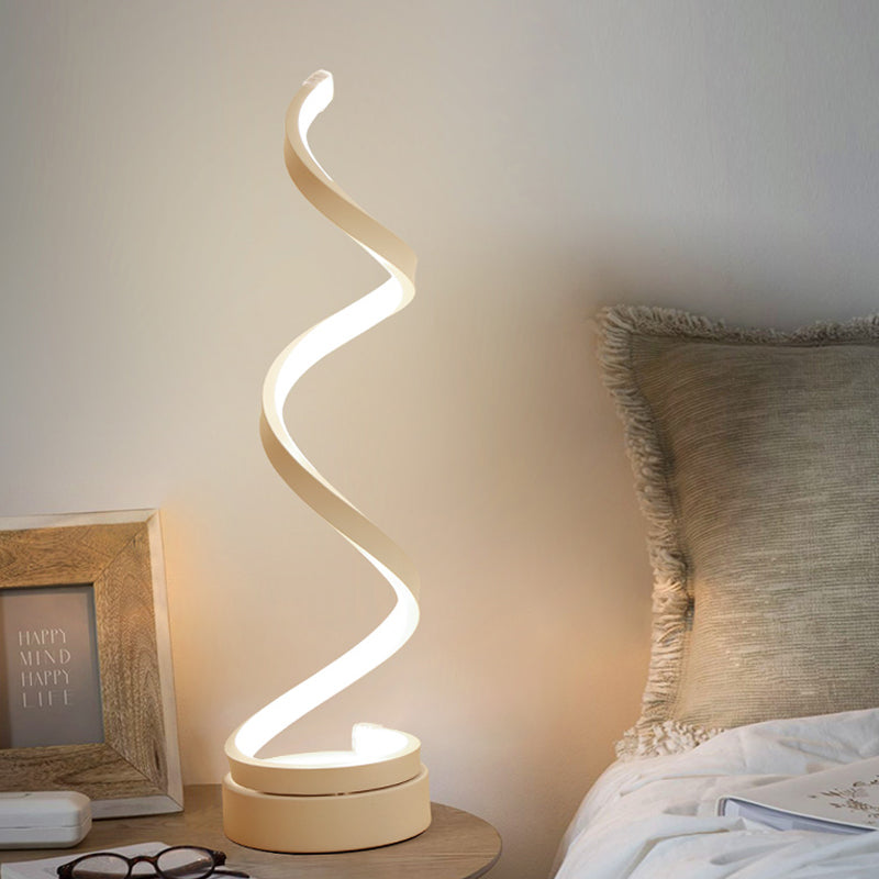 Elegante spiraalvormige LED-bureaulamp