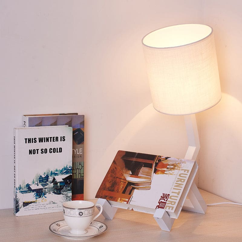 Noordse Design Tafellamp met Opbergruimte