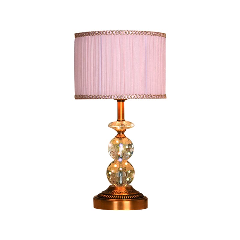 Lampe de table élégante forme conique cristaux taillés