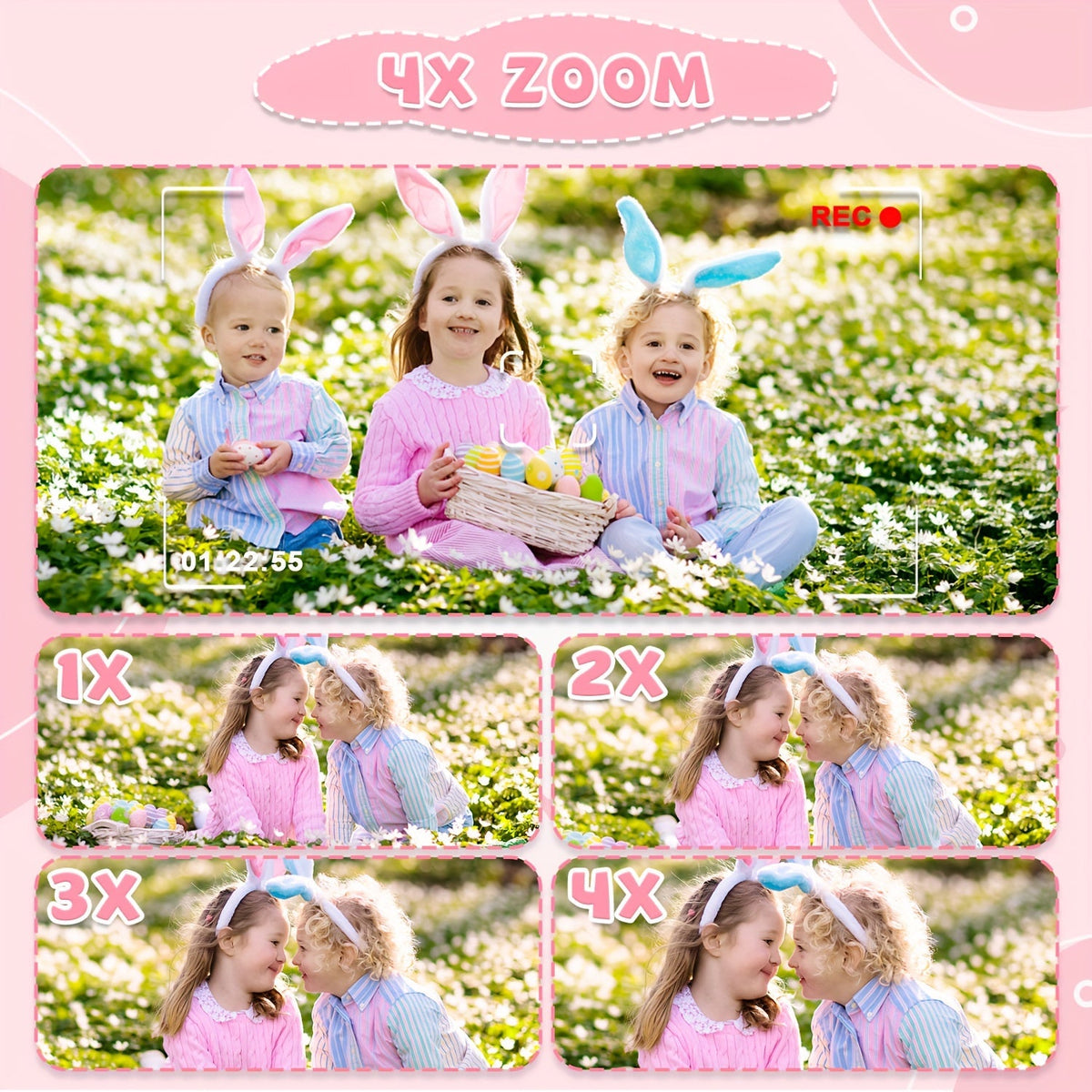 Appareil photo HD selfie compact pour enfants 3-12 ans
