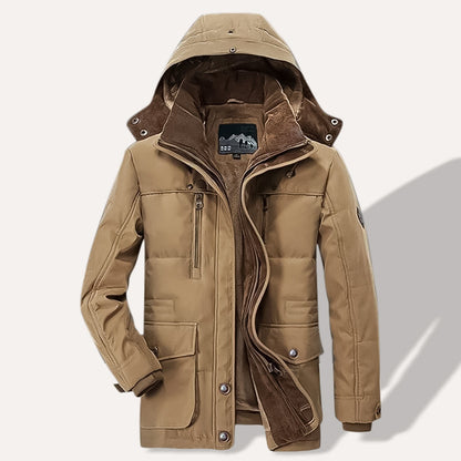 Veste d'hiver isolante à capuche ajustable
