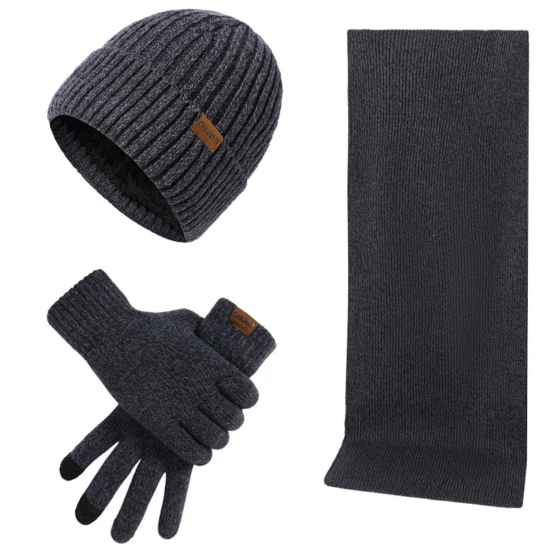 Warm winterset met muts, sjaal en handschoenen