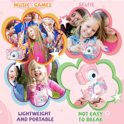 Appareil photo HD selfie compact pour enfants 3-12 ans