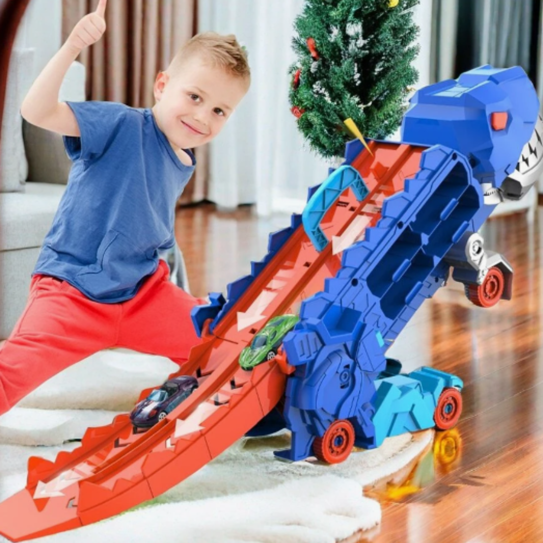 Speelgoed Dinosaurus Vrachtwagen Snelheidscircuit
