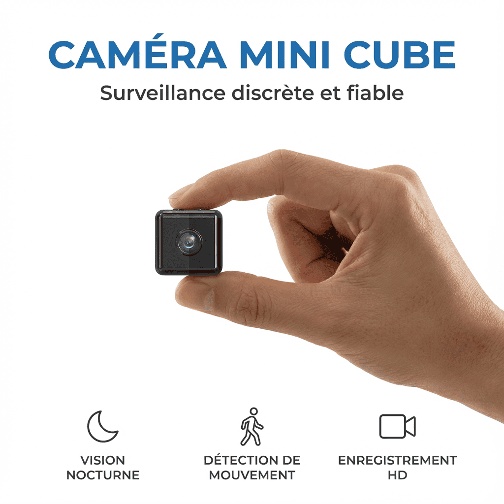 Caméra de sécurité sans fil WiFi 1080p compacte
