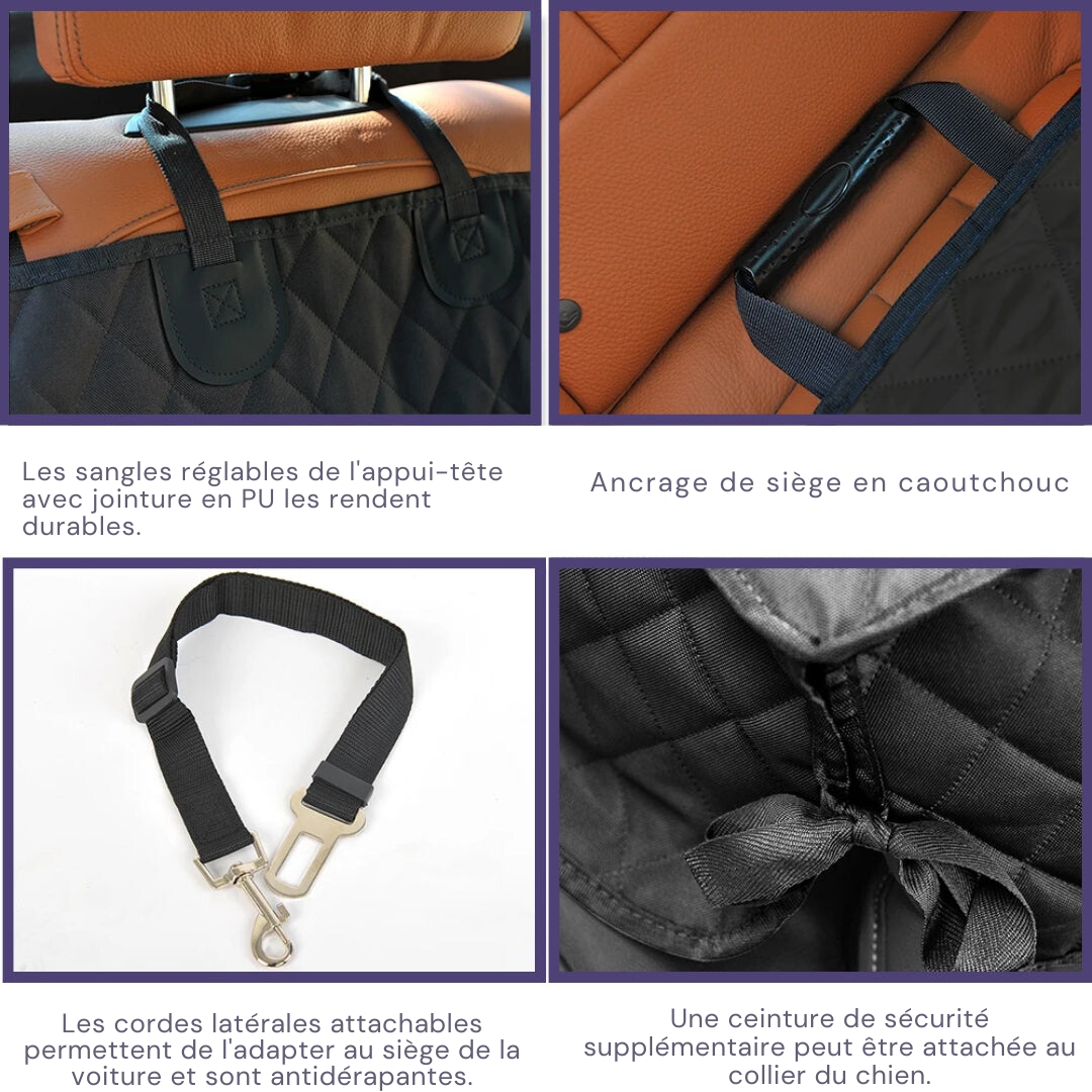 Housse de siège de voiture imperméable pour chien
