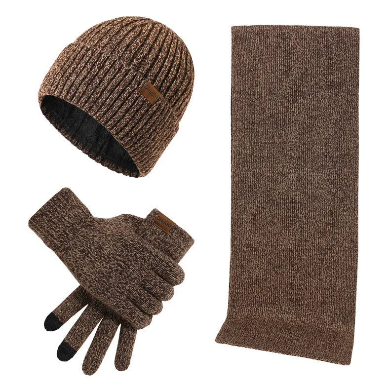 Warm winterset met muts, sjaal en handschoenen