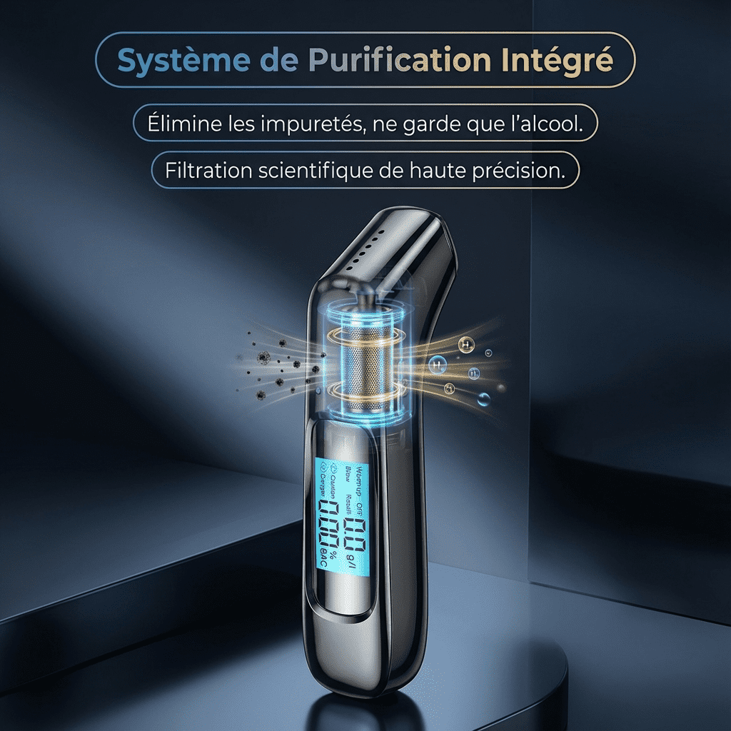 Alcotex™ – Draagbare elektronische alcoholtester met snelle aflezing en LCD-scherm