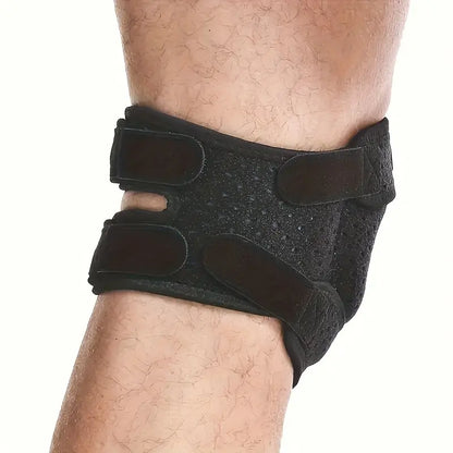 Kneoflex™ – Ademend sportkniebandage met dubbele banden en knieschijfstabilisatie