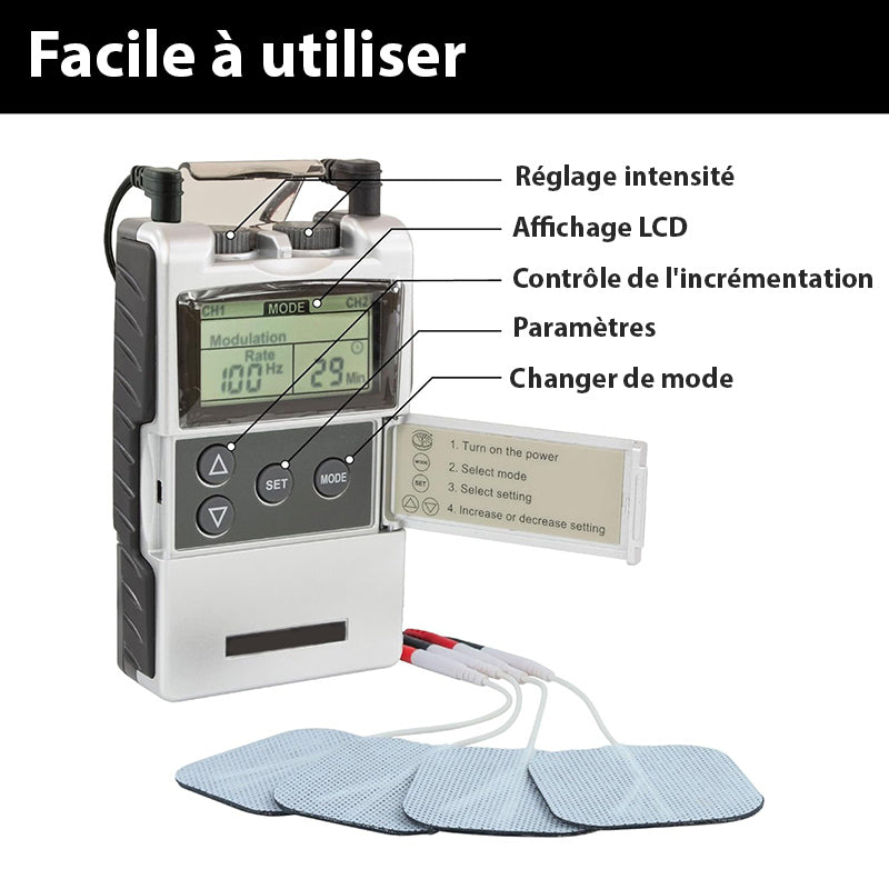 Électrostimulateur musculaire sans fil à soulagement ciblé
