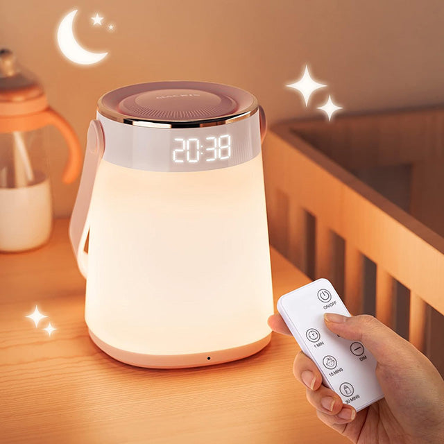 Veilleuse LED rechargeable à affichage heure et température