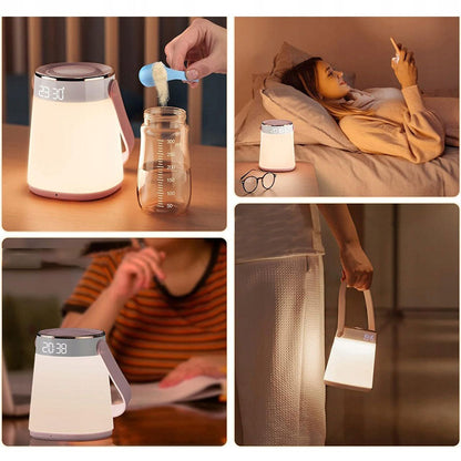 Veilleuse LED rechargeable à affichage heure et température