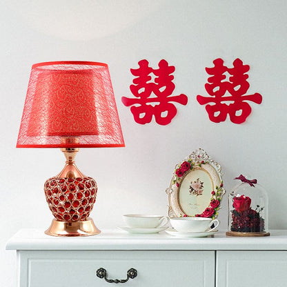 Elegante urnvormige nachtlamp met dubbele lampenkap