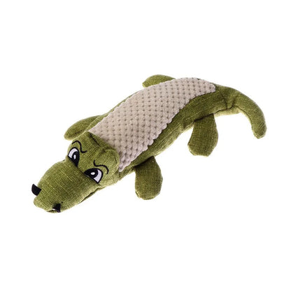Jouet crocodile en lin naturel