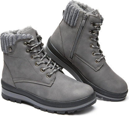 Bottes de combat doublées de fourrure isolantes