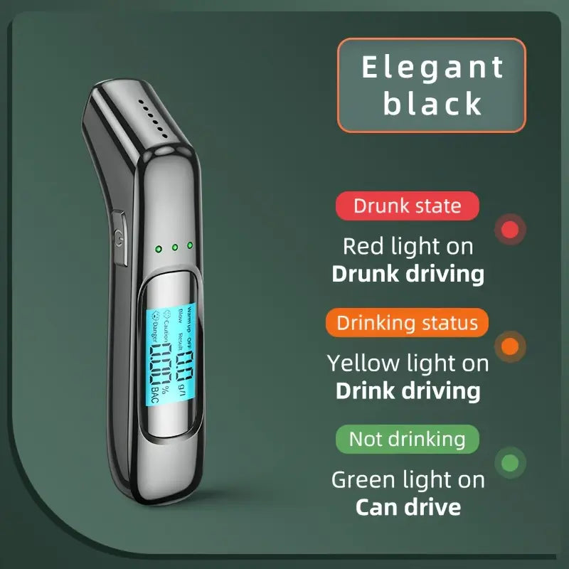 Alcotex™ – Draagbare elektronische alcoholtester met snelle aflezing en LCD-scherm