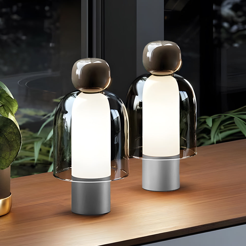 Elegante glazen bureaulamp met verstelbare LED