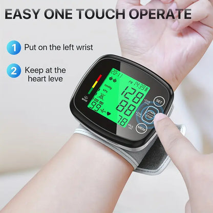 Vitapulse™ – Automatische polsbloeddrukmeter met groot LCD-scherm