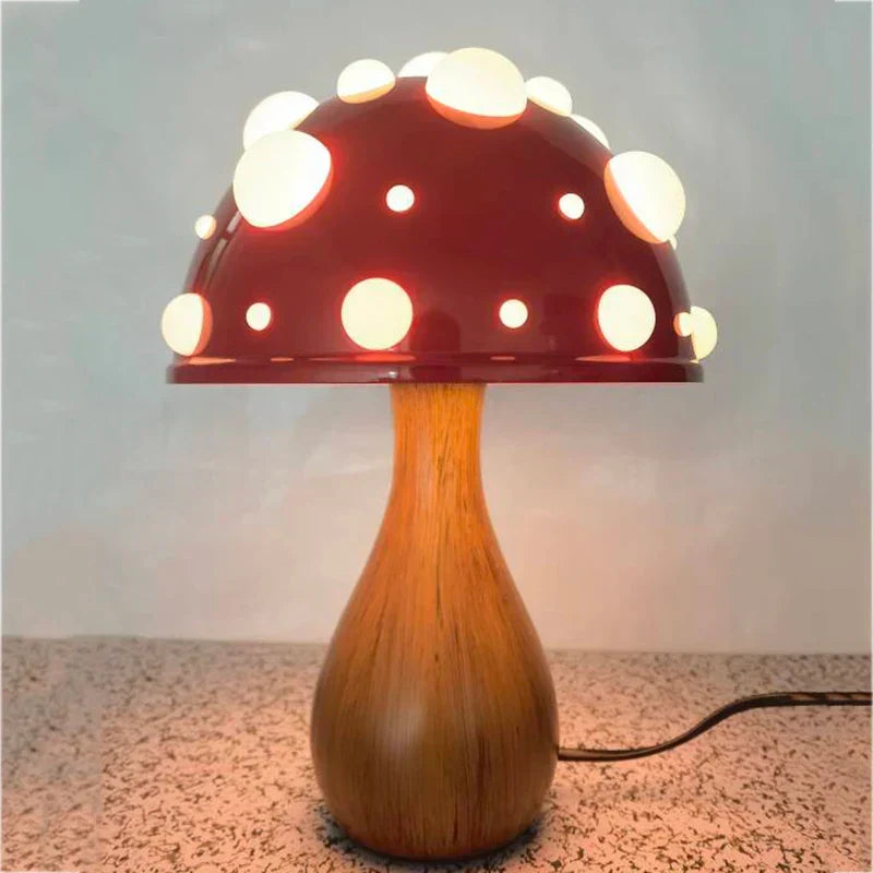 Lampe décorative en forme de champignon amanite