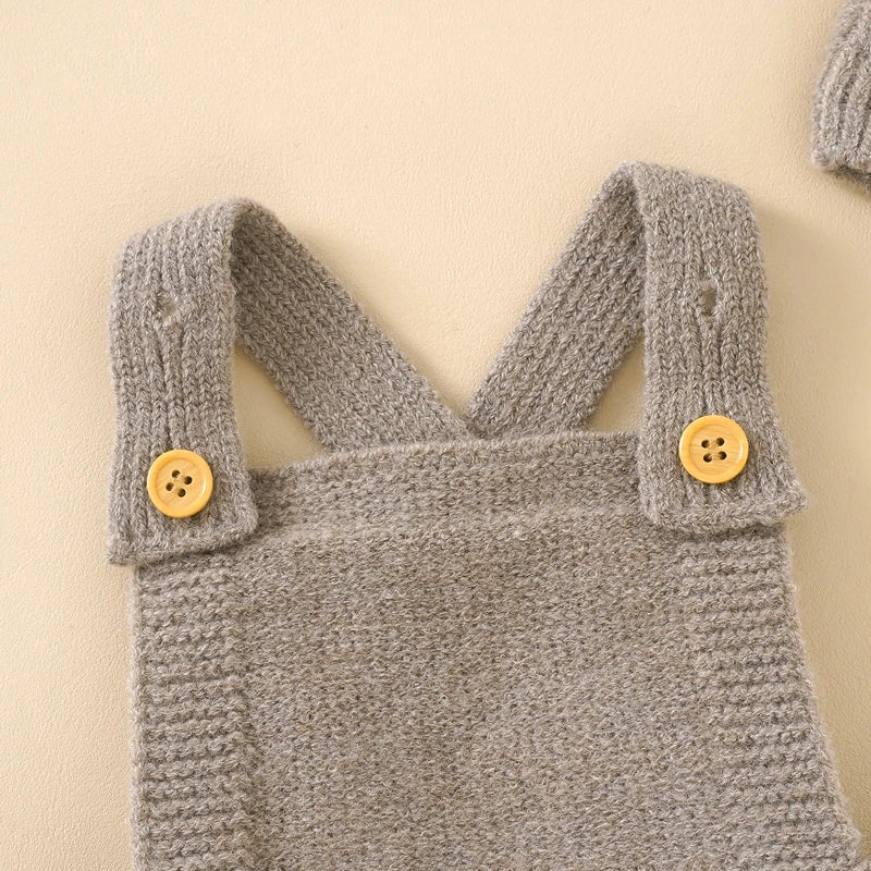 Ensemble bébé en coton doux avec bonnet assorti