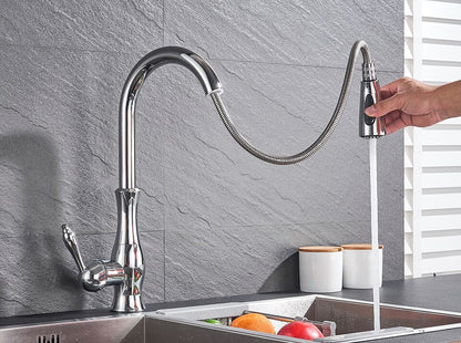 Robinet de cuisine extractible avec douchette flexible