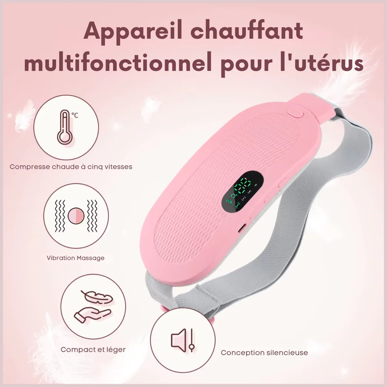 Slimme Verwarmde Buikband voor Menstruatie-, Buik- en Lage Rugpijn