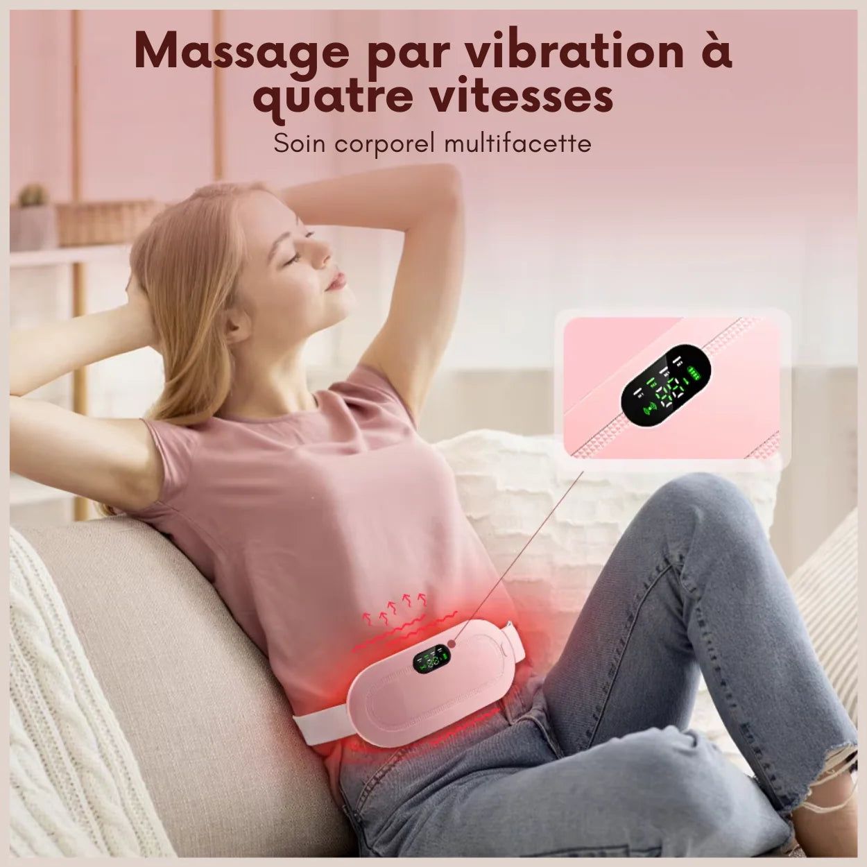Slimme Verwarmde Buikband voor Menstruatie-, Buik- en Lage Rugpijn