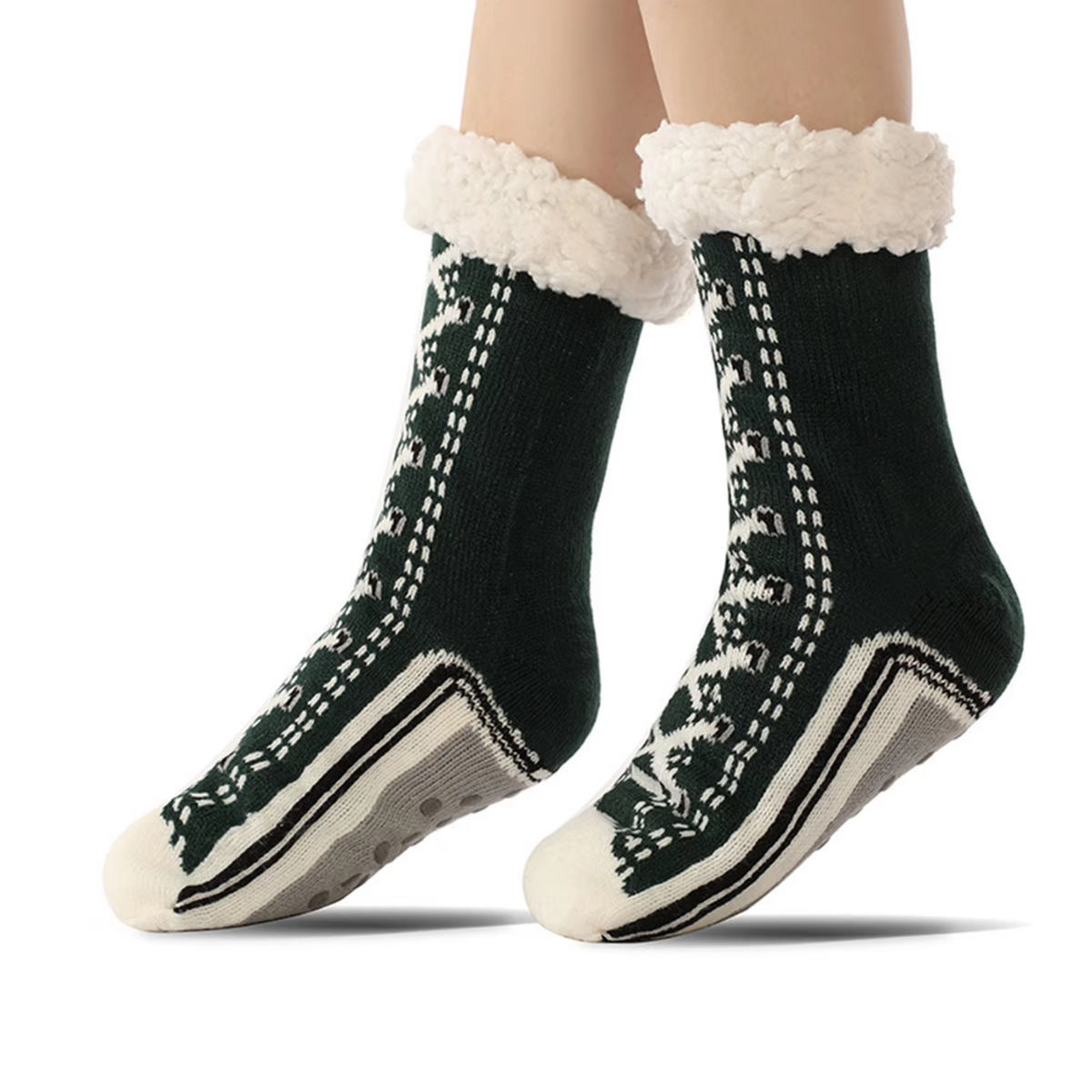Chaussons confortables en cachemire ultra épais