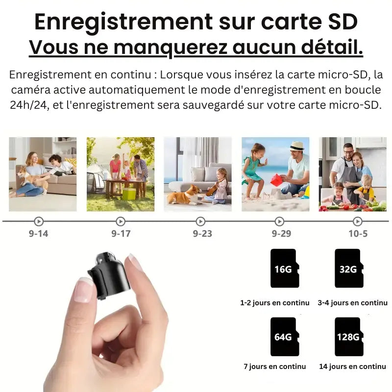 Mini caméra espion sans fil HD à contrôle à distance