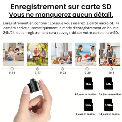 Mini caméra espion sans fil HD à contrôle à distance