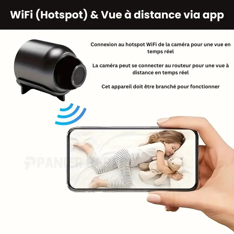 Mini caméra espion sans fil HD à contrôle à distance