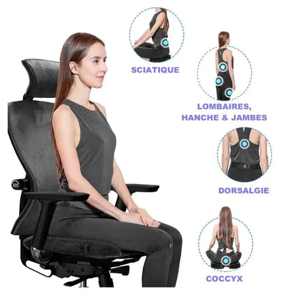 Coussin d'assise ergonomique à mémoire de forme pour confort optimal