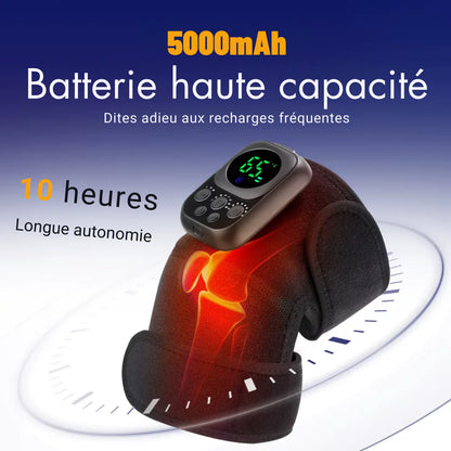 Verwarmde Kniebrace met EMS Massage 60 °C – Lange Batterijduur 5000 mAh