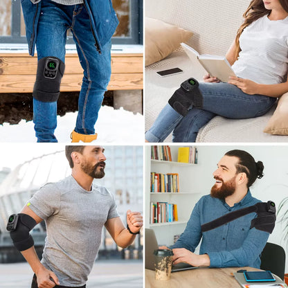 Verwarmde Kniebrace met EMS Massage 60 °C – Lange Batterijduur 5000 mAh