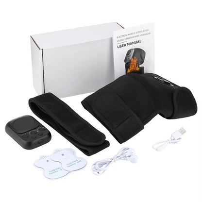 Verwarmde Kniebrace met EMS Massage 60 °C – Lange Batterijduur 5000 mAh