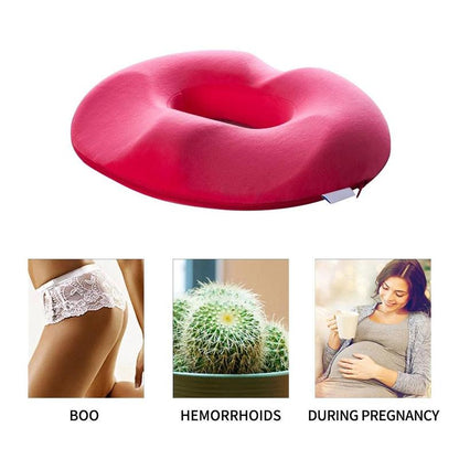 Oreiller ergonomique anti-hémorroïdes en forme de beignet
