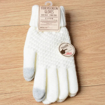 Gants tricotés légers à design élégant