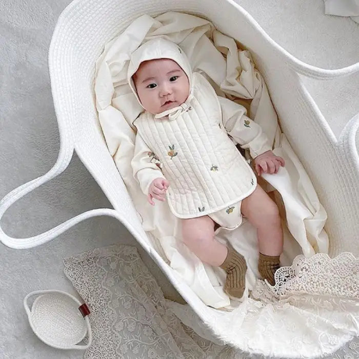 Couffin naturel en fibres végétales respirant pour bébé