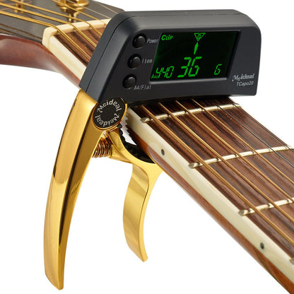 Praktische 2-in-1 gitaarstemmer en capo
