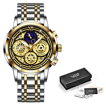 Montre chronographe élégante à quartz analogique